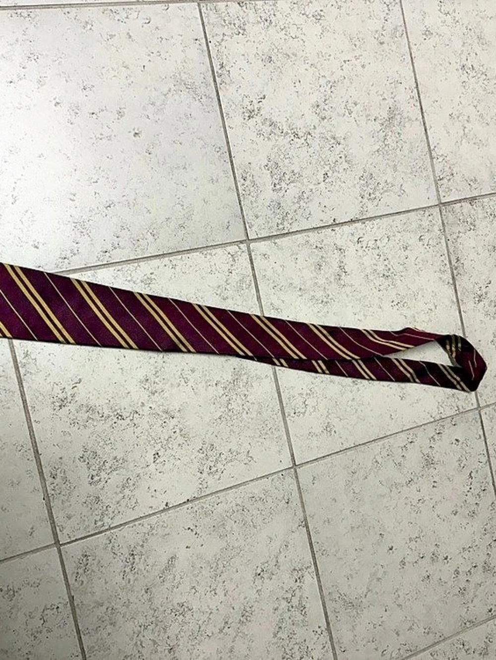 Authentic Wizarding world of Harry Potter Striped Tie in Purple & Gold